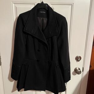 Calvin Klein Women's Elegant Black Peacoat